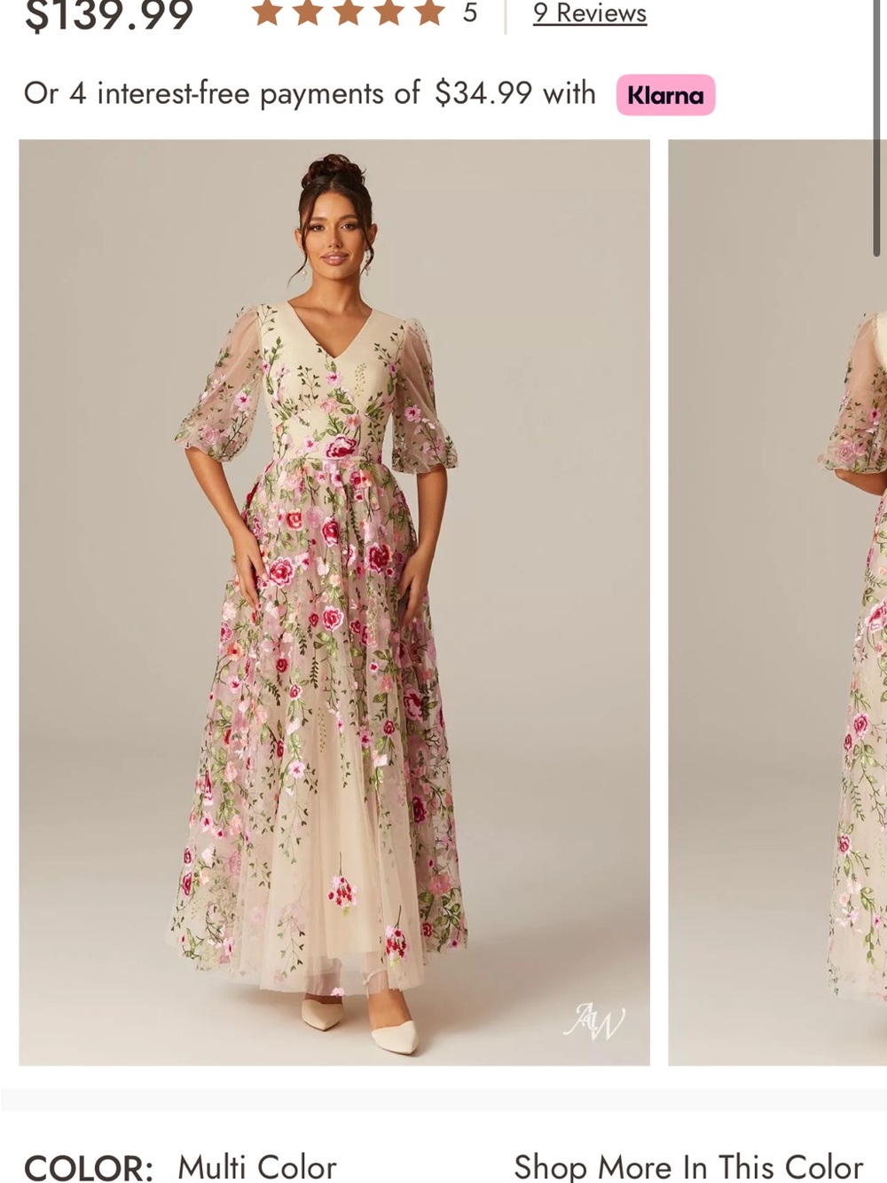 Embroidered Floral dress